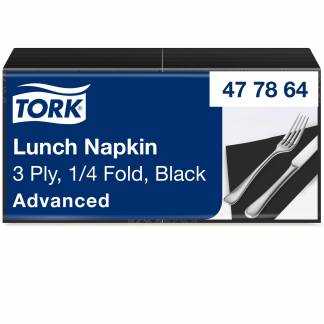 Tork 477864 Advanced Soft servietter 33x33cm sort 150stk 
