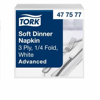 Tork 477577 Advanced Soft servietter 39x39cm hvid 100stk 