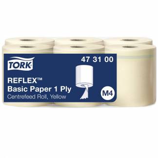 Tork 473100 Reflex Basic M4 1lags aftørringspapir gul 