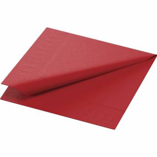 Duni Tissue servietter 24x24cm r&oslash;d 250stk