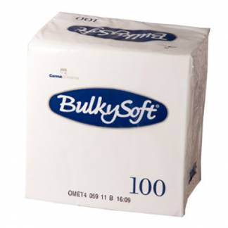 BulkySoft 24x24cm servietter hvid 100stk 