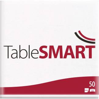 TableSMART Airlaid serviet 48x48cm hvid 50stk 