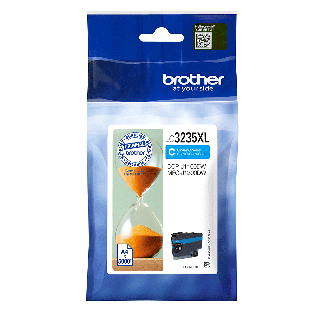 Brother LC3235XLC Cyan Blækpatron, 5.000 sider 