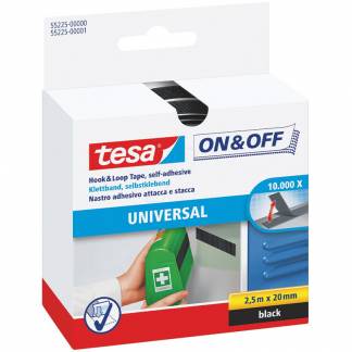 Tesa velcrob&aring;nd 20mmx2,5m sort 