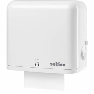 Satino Auto-Cut håndklædeark-dispenser hvid 