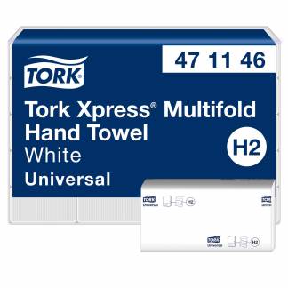 Tork 471146 Xpress håndklædeark 2lag H2 hvid 