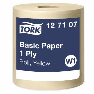 Tork 127107 Basic aftørringspapir W1 gul 