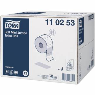 Toiletpapir Tork Premium Jumbo Mini Soft T2 2-lags Hvid - 110253