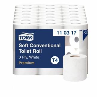 Toiletpapir Tork Premium Extra Soft T4 3-lags Hvid pk/42 - 110317