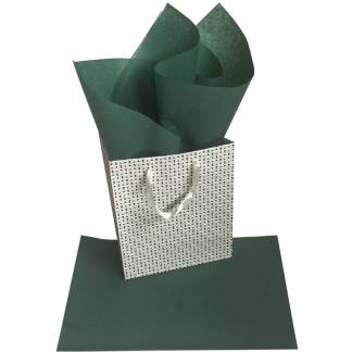 Silkepapir 75x50cm 17g flaskegr&oslash;n 24ark