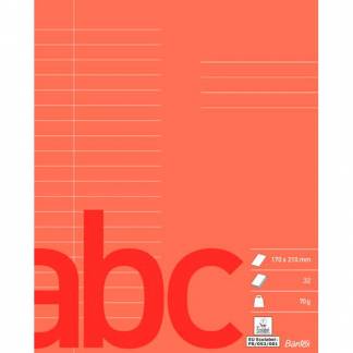 Bantex skoleh&aelig;fte 17x21cm 20 linjer r&oslash;d