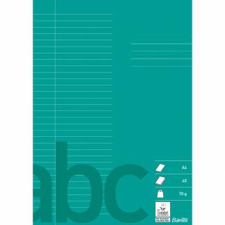 Bantex A4 skoleh&aelig;fte 32 linjer gr&oslash;n 