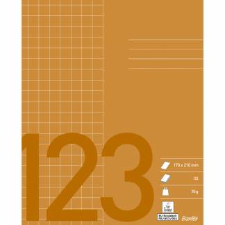 Bantex skoleh&aelig;fte 17x21cm 10x10mm kvadreret brun 