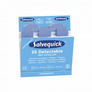 Salvequick Detector 6735 plaster blå 6x35stk 