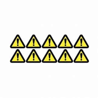 Advarselsskilt 50mm 'Advarsel' trekant gul 