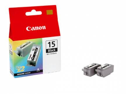 CANON 2x BCI-15bk Ink black TP i70 i80