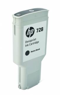 HP 728 F9J68A Mat Sort Blækpatron, 300 ml 