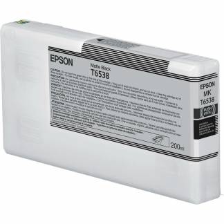 Epson T6538 C13T653800 Mat Sort Blækpatron, 200 ml 