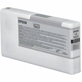 Epson T6537 C13T653700 Lys Sort Bl&aelig;kpatron, 200 ml
