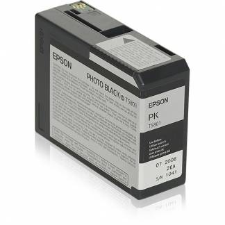 Epson T5801 C13T580100 Foto Sort Bl&aelig;kpatron, 1.000 sider