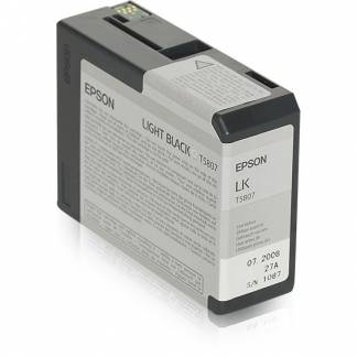 Epson C13T580700 Lys Sort Bl&aelig;kpatron, 80 ml