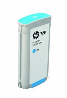 HP 728 F9J67A Cyan Blækpatron, 130 ml 