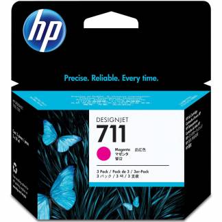 HP 711 CZ135A Magenta Bl&aelig;kpatron, 3 x 29 ml