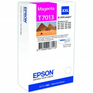 Epson T7013 C13T70134010 Magenta Bl&aelig;kpatron, 3.400 sider