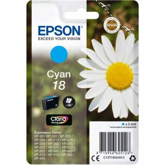 Epson 1-pack Cyan 18 Claria Home Ink 