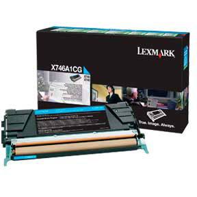 Lexmark X746A1CG Cyan Lasertoner, 7.000 sider