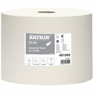 Katrin 481009 XL Plus industrirulle 4lags hvid 1rl 