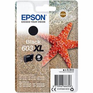Epson 603XL C13T03A4010 sort bl&aelig;kpatron 8,9 ml