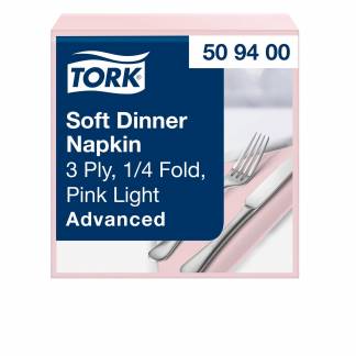 Tork 509400 Tissue 39x39 cm 100 servietter lyserød 