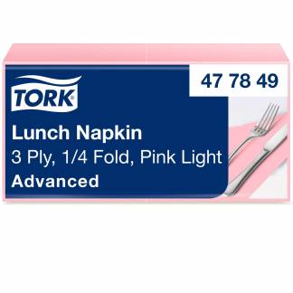 Tork 477849 Advanced Soft servietter 33x33cm lyserød 150stk 