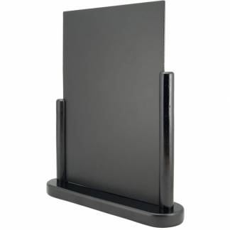 Securit kridttavle bordskilt 40x32x7cm sort