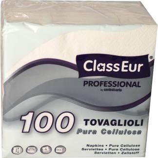 ClassEur Professional 33x33 cm 100 servietter hvid 