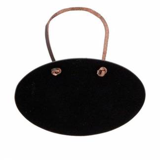 Securit oval kridttavle med l&aelig;derstrop 6 stk 