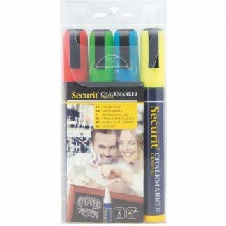 Securit kridtmarker 2-6mm 4 farver 