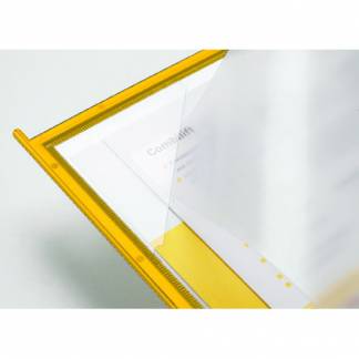 Q-connect registerlommer i A4 æsk/10 stk i farven gul 