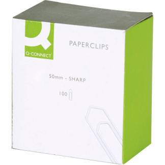 Papirclips Q-Connect 50 mm pk/100 stk