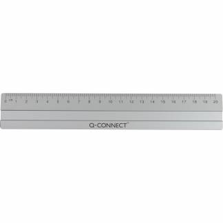 Q-connect 20 cm aluminiumslineal 