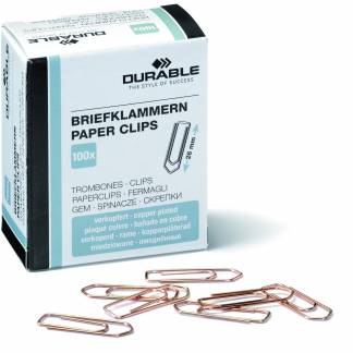 Durable 26 mm clips kobber 100 stk 