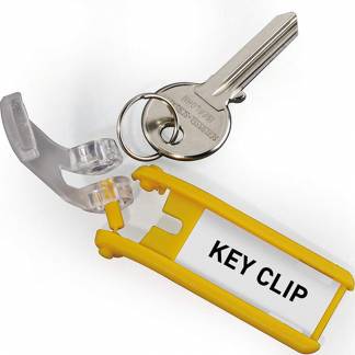 Durable KEY CLIP nøgleringe assorterede farver 6 stk 