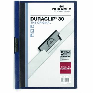 Durable Duraclip A4 klemmemappe 30ark blå 