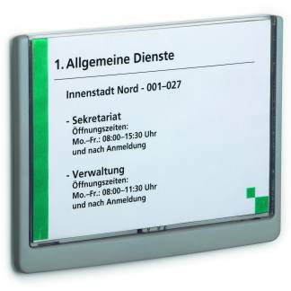 Durable Click Sign A5 d&oslash;rskilt 210x149mm grafit