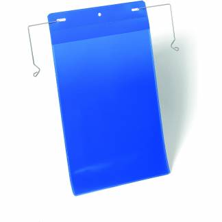 Durable lagerlomme m/wirebeslag A4 h&oslash;jformat bl&aring;