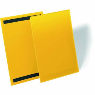 Durable lagerlomme m/magnet A4 h&oslash;jformat gul