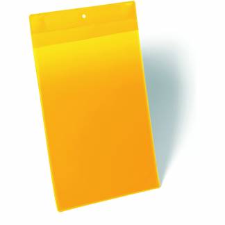 Durable lagerlomme m/st&aelig;rk magnet A4 h&oslash;jformat gul
