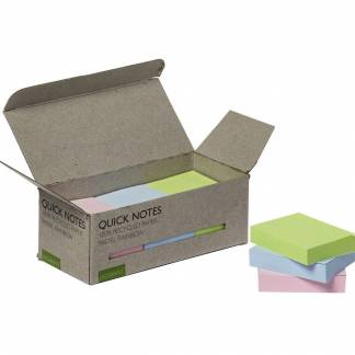 Q-connect Recycled 38 x 51 mm flerfarvet notes 