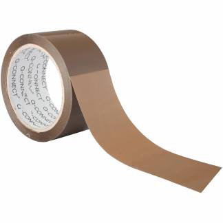 Q-connect pakketape 50mmx66m brun 